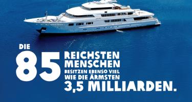 Die 85 reichsten Menschen besitzen so viel wie die ärmsten 3,5 Milliarden.