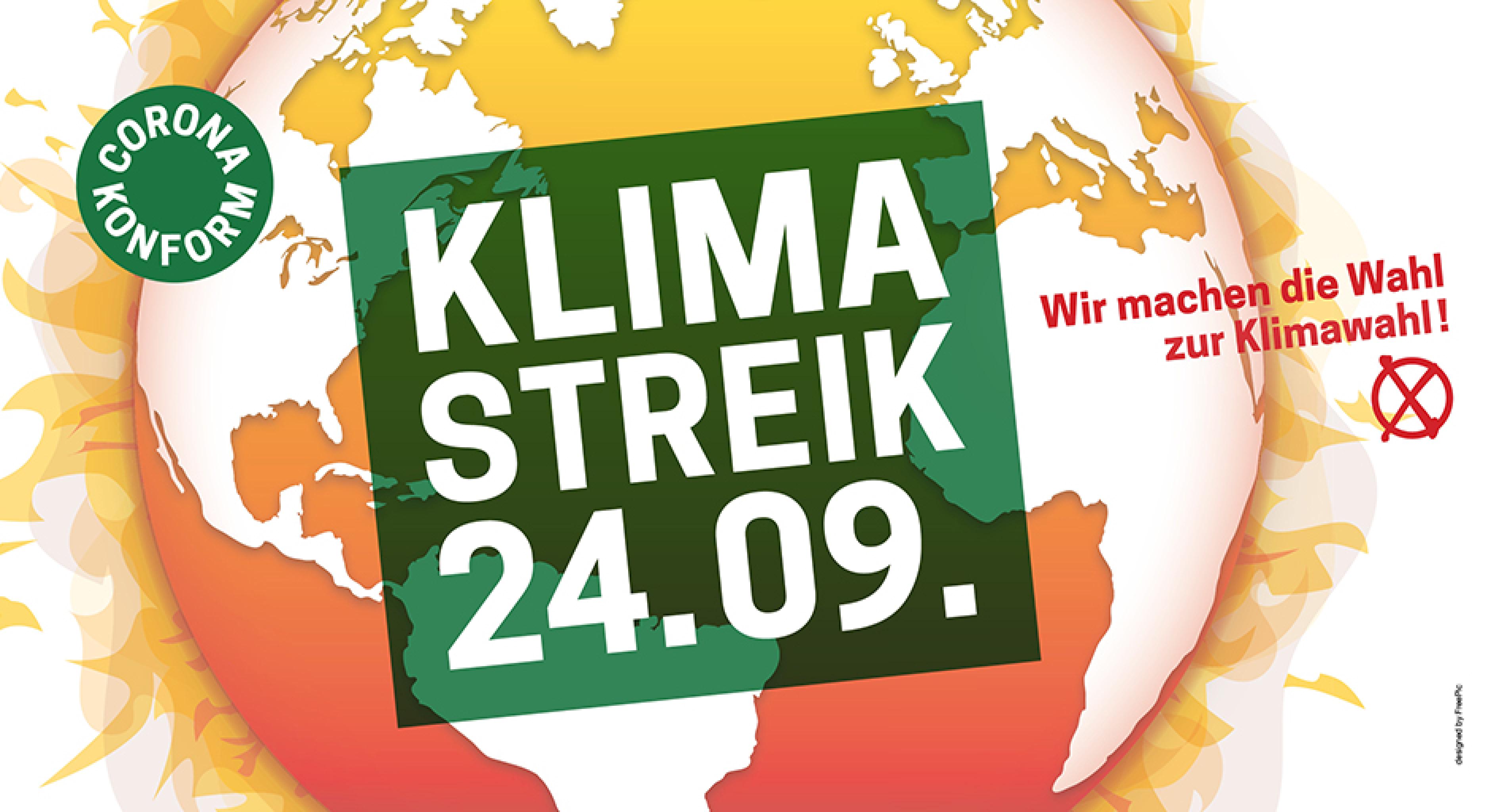 Klimastreik am 24.09.2021: Wir machen die Wahl zur Klimawahl.