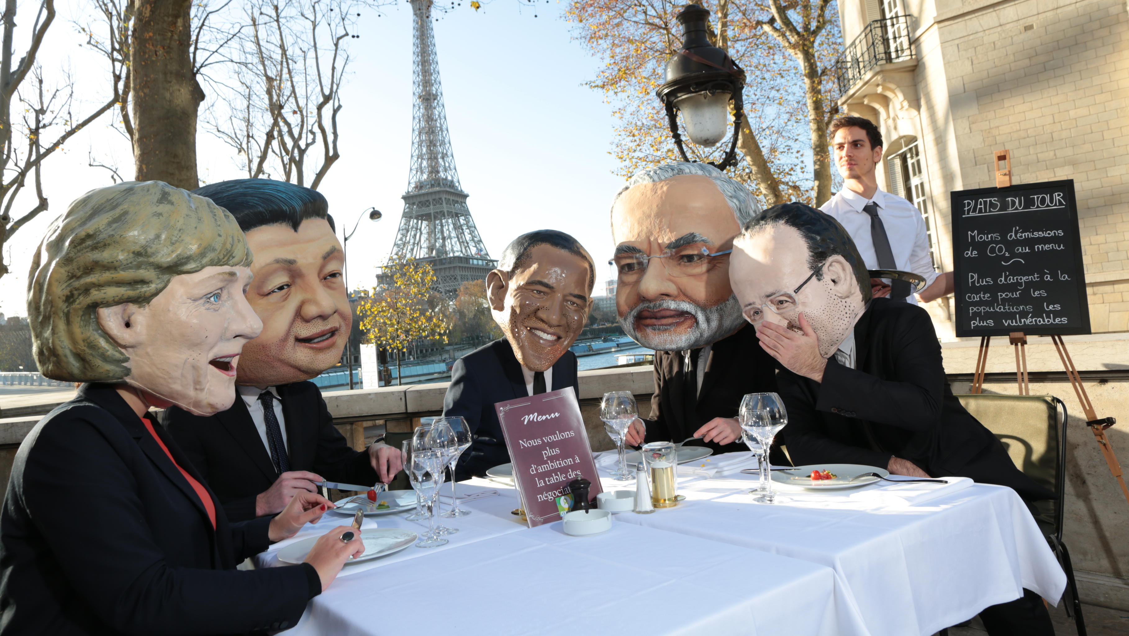 Oxfam-Stunt zum Auftakt der Klimakonferenz in Paris, 28.11.2015 