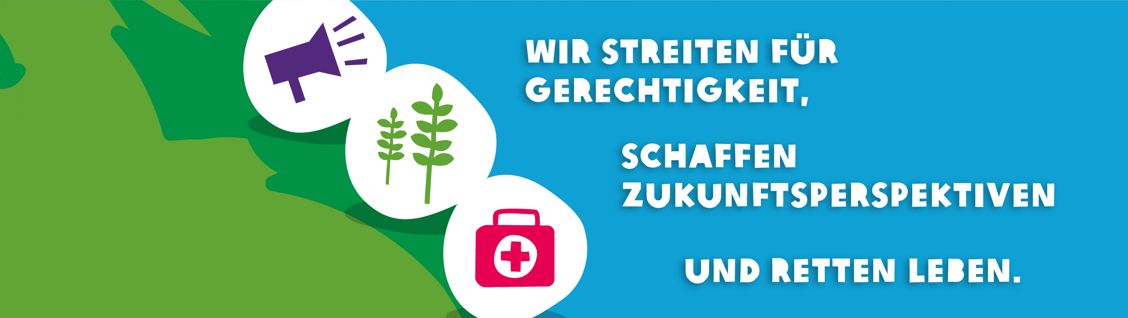 Oxfam Dreiklang-Banner