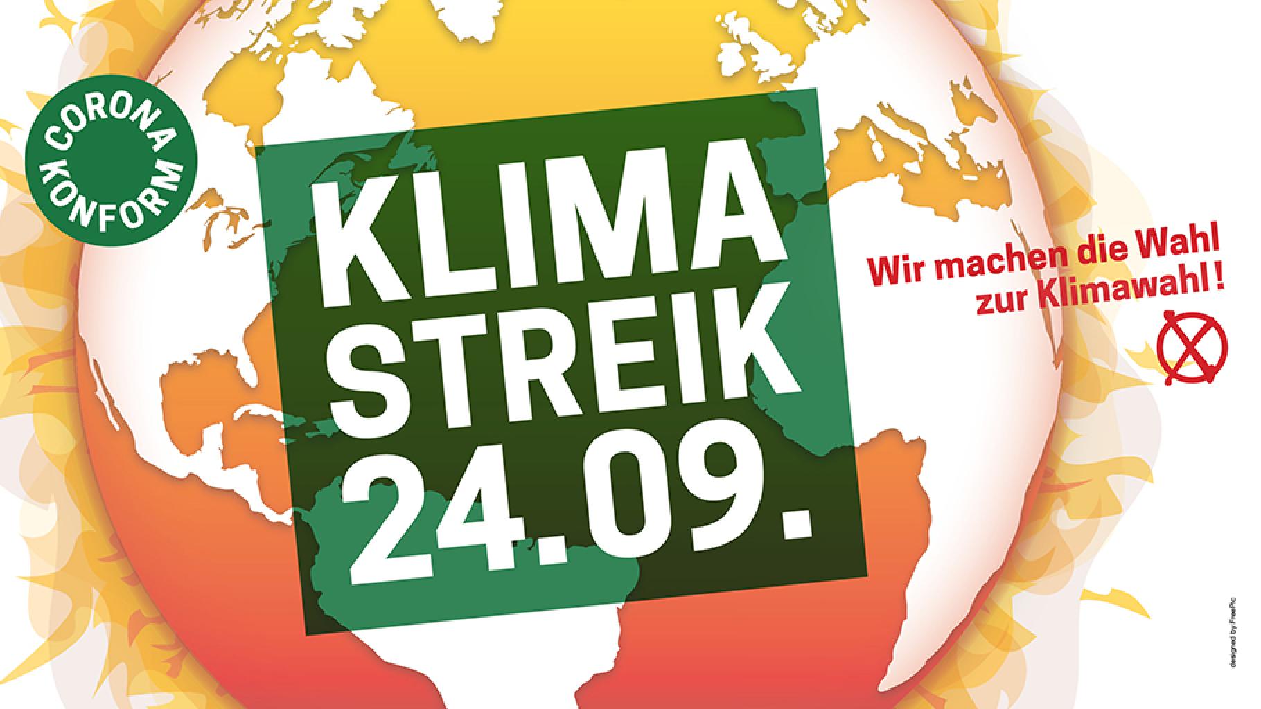 Klimastreik am 24.09.2021: Wir machen die Wahl zur Klimawahl.