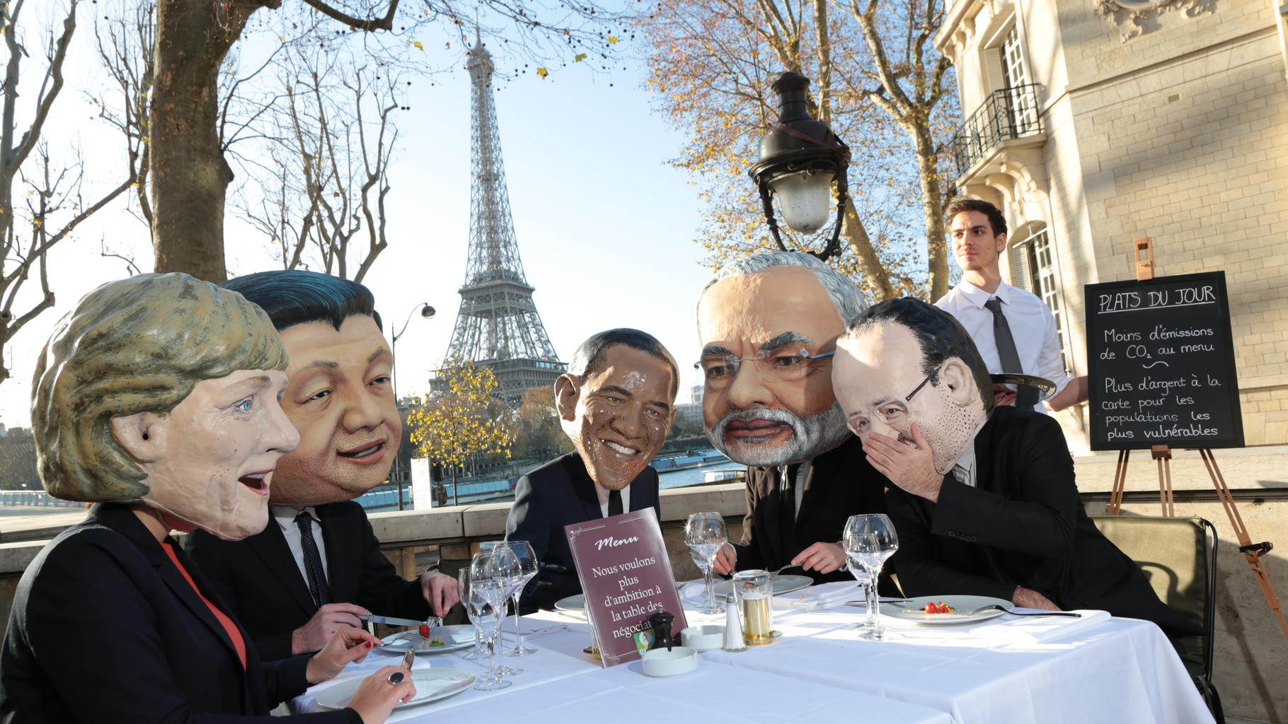 Oxfam-Stunt zum Auftakt der Klimakonferenz in Paris, 28.11.2015 
