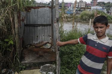 Eine öffentliche Toilette im Vorort Manuhara in Kathmandu Eine öffentliche Toilette im Vorort Manuhara in Kathmandu