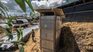 Oxfam-Latrine im Balukhali-Camp in Bangladesch
