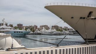 Jachten im Hafen von Barcelona