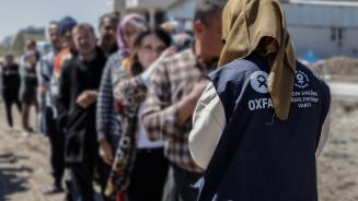 Lieferung von Hygienekits in Samandag, Provinz Hatay.