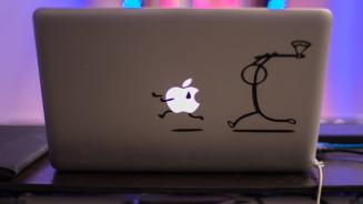 Apple-PC mit Illustration