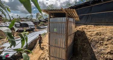 Oxfam-Latrine im Balukhali-Camp in Bangladesch Oxfam-Latrine im Balukhali-Camp in Bangladesch