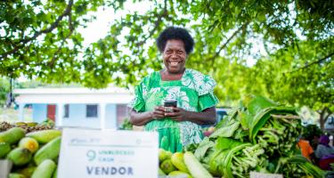 Mary Nepina ist Marktverkäuferin in Tanna, Vanuatu.