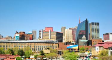 Skyline des Central Business District in Johannesburg, Südafrika